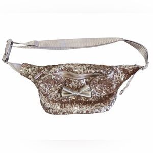 Loungefly Disney Parks Rose Gold Sequin Minnie Mouse Belt Bag Fanny Pack